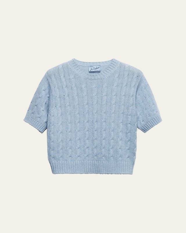 Boxy Cable Cashmere Sweater